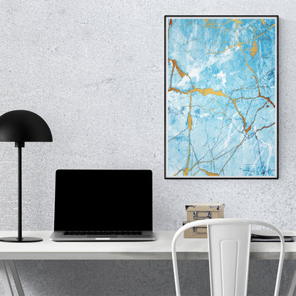 Kintsugi Gold Marble Art Print