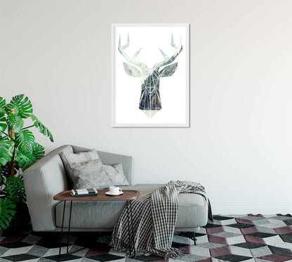 Nordic Stag Silhouette Art Print