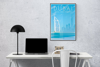 Minimalist Dubai Travel Art Print