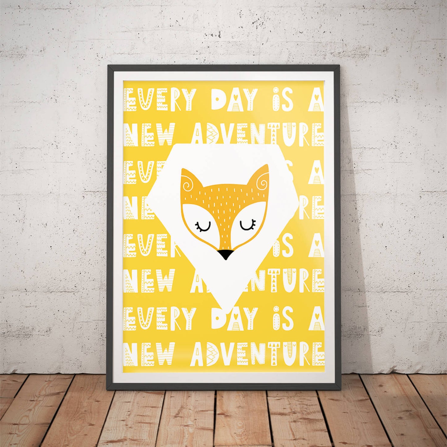 Scandinavian Fox Design Nursery Art Print