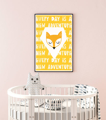 Scandinavian Fox Design Nursery Art Print