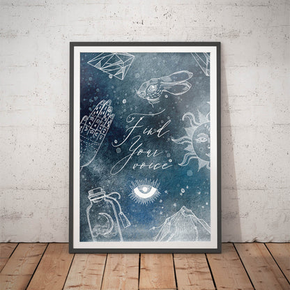 Cosmic Melody 'Find Your Voice' Art Print