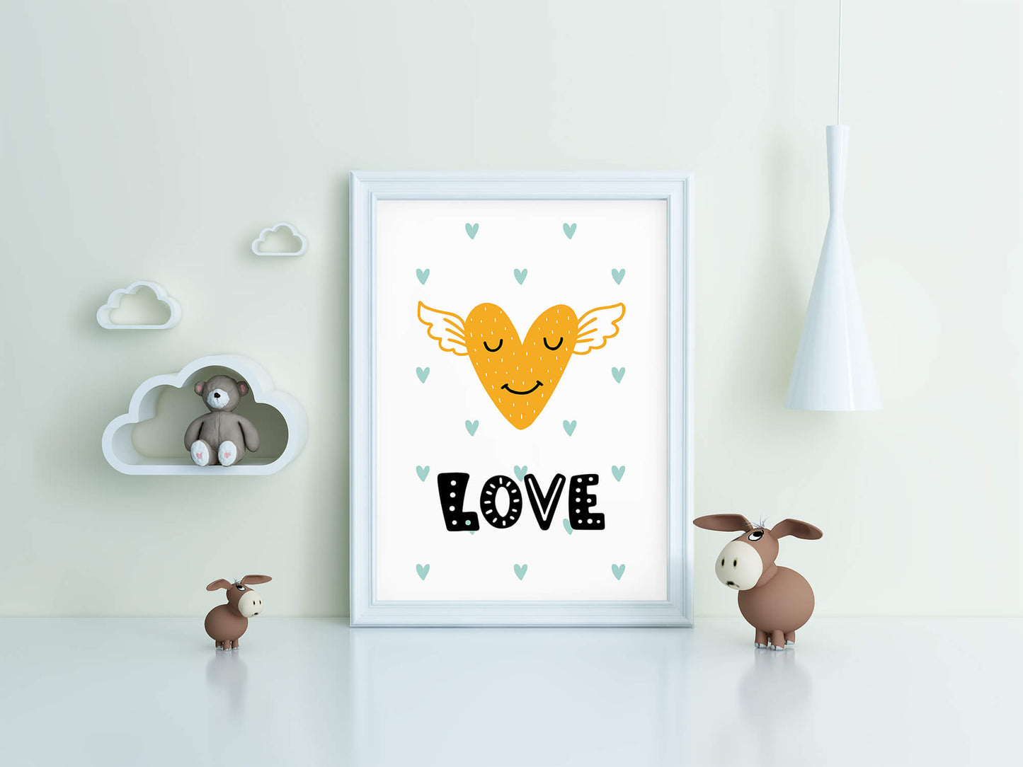 Charming Nursery Love Scandi Art Print