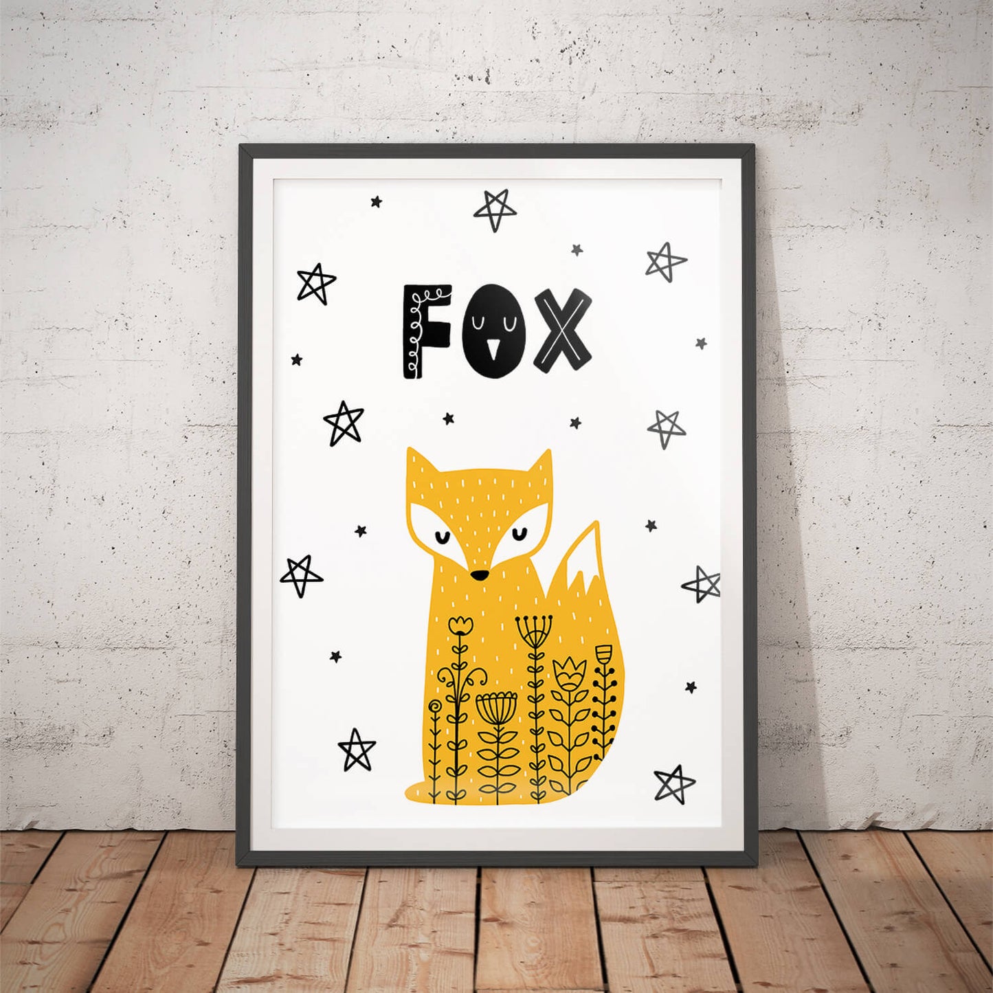 Fox Scandi Nursery Art Print