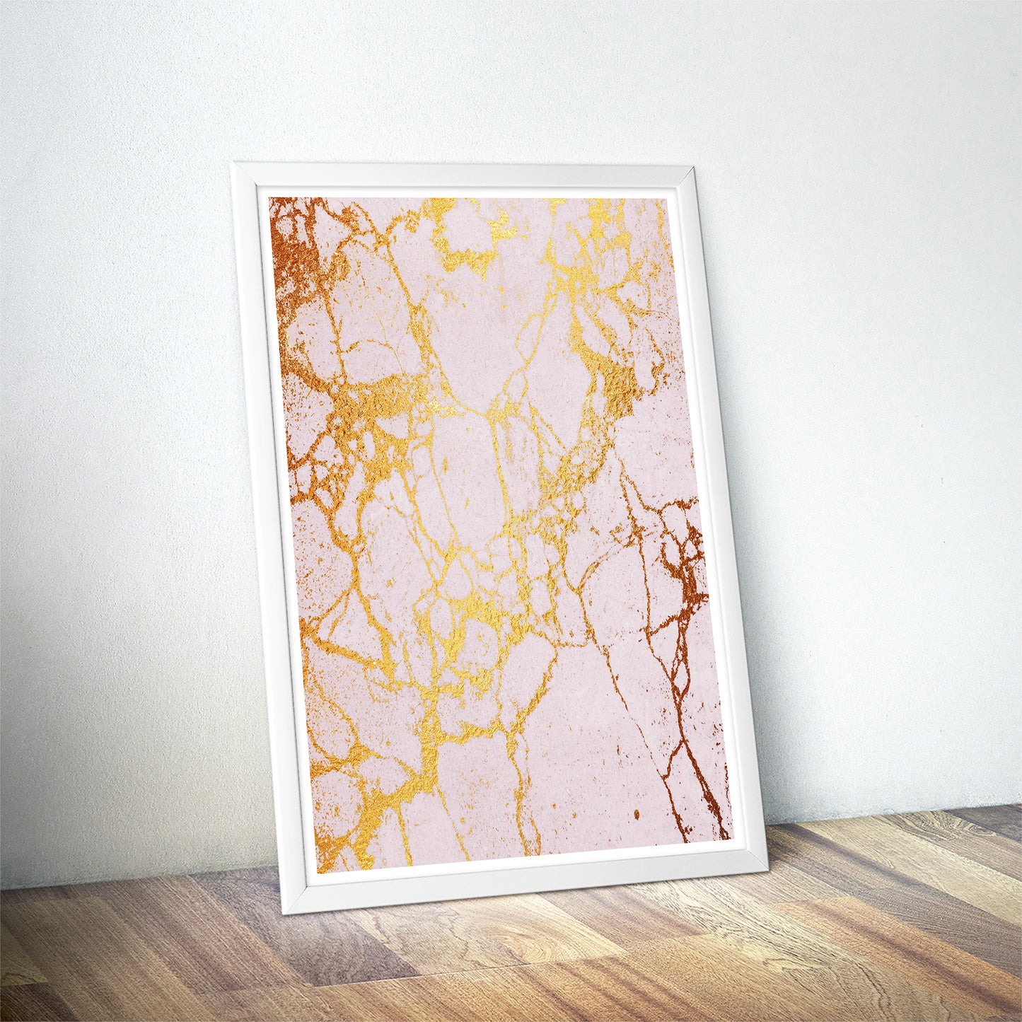 Aurelian Whispers Gold Marble Art Print