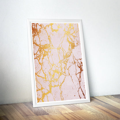 Aurelian Whispers Gold Marble Art Print