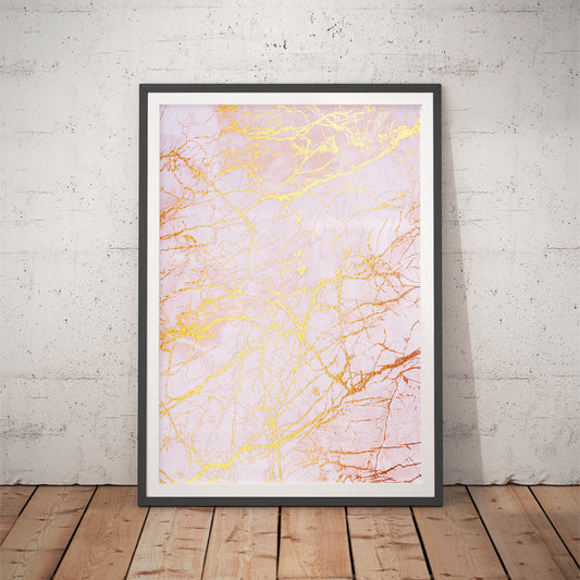 Opulent Aura Abstract Gold Marble Art Print