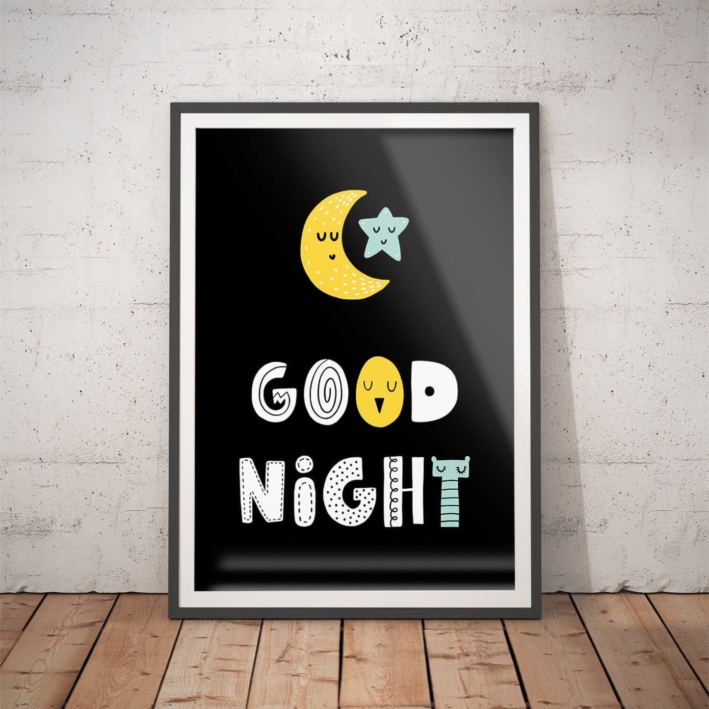 Sleepy Night Sky Nursery Art Print