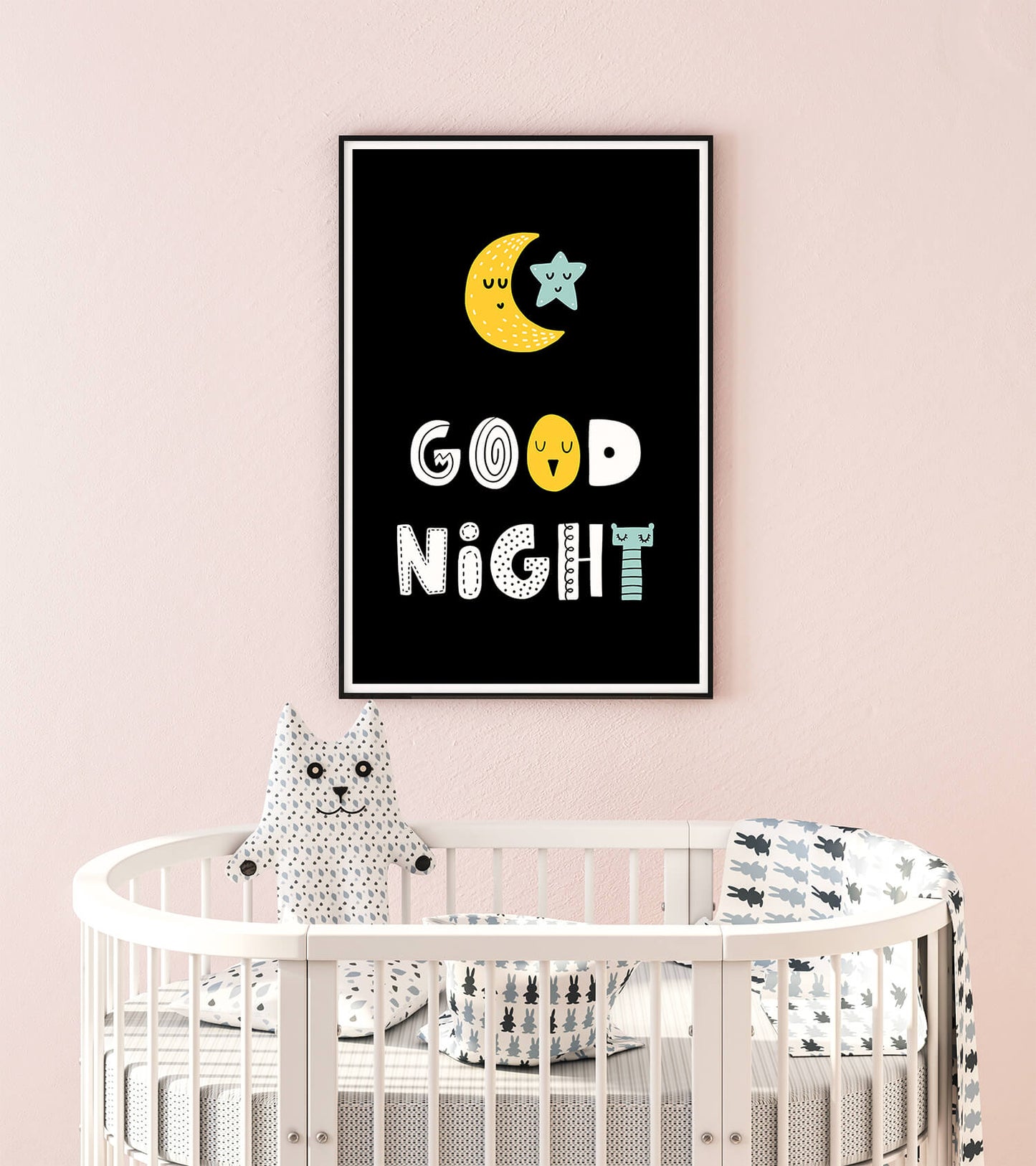 Sleepy Night Sky Nursery Art Print