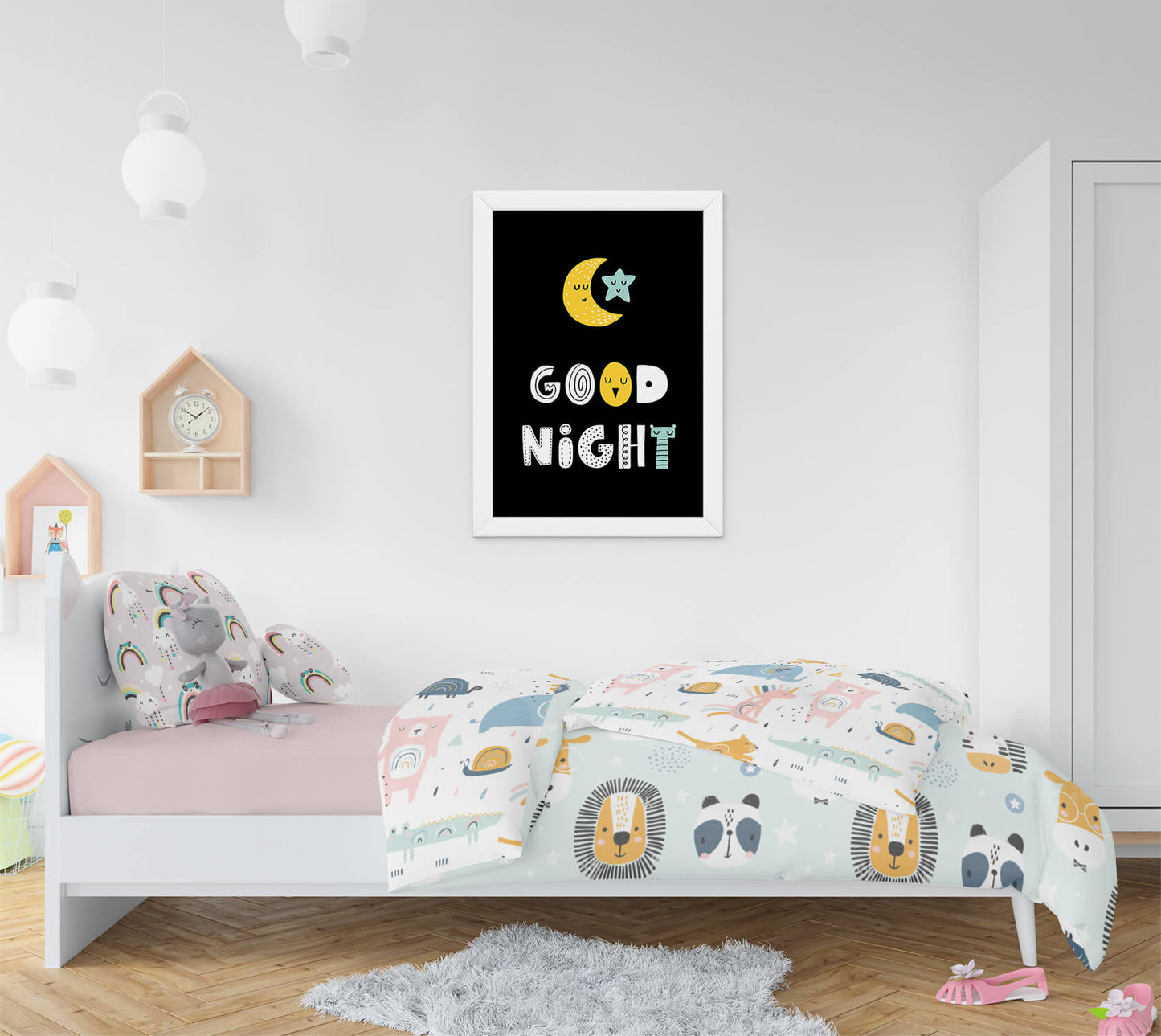 Sleepy Night Sky Nursery Art Print