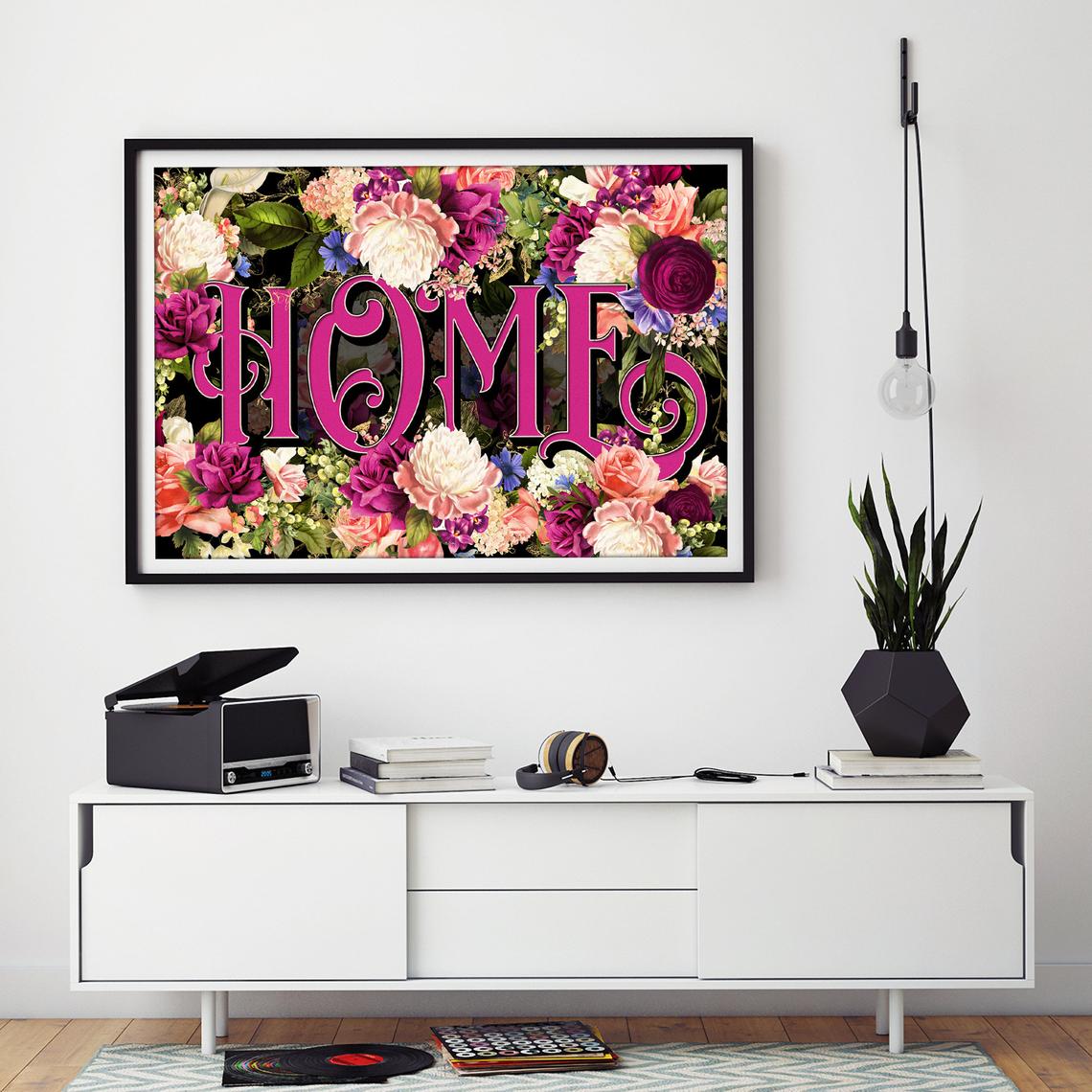 Home' Botanical Art Print