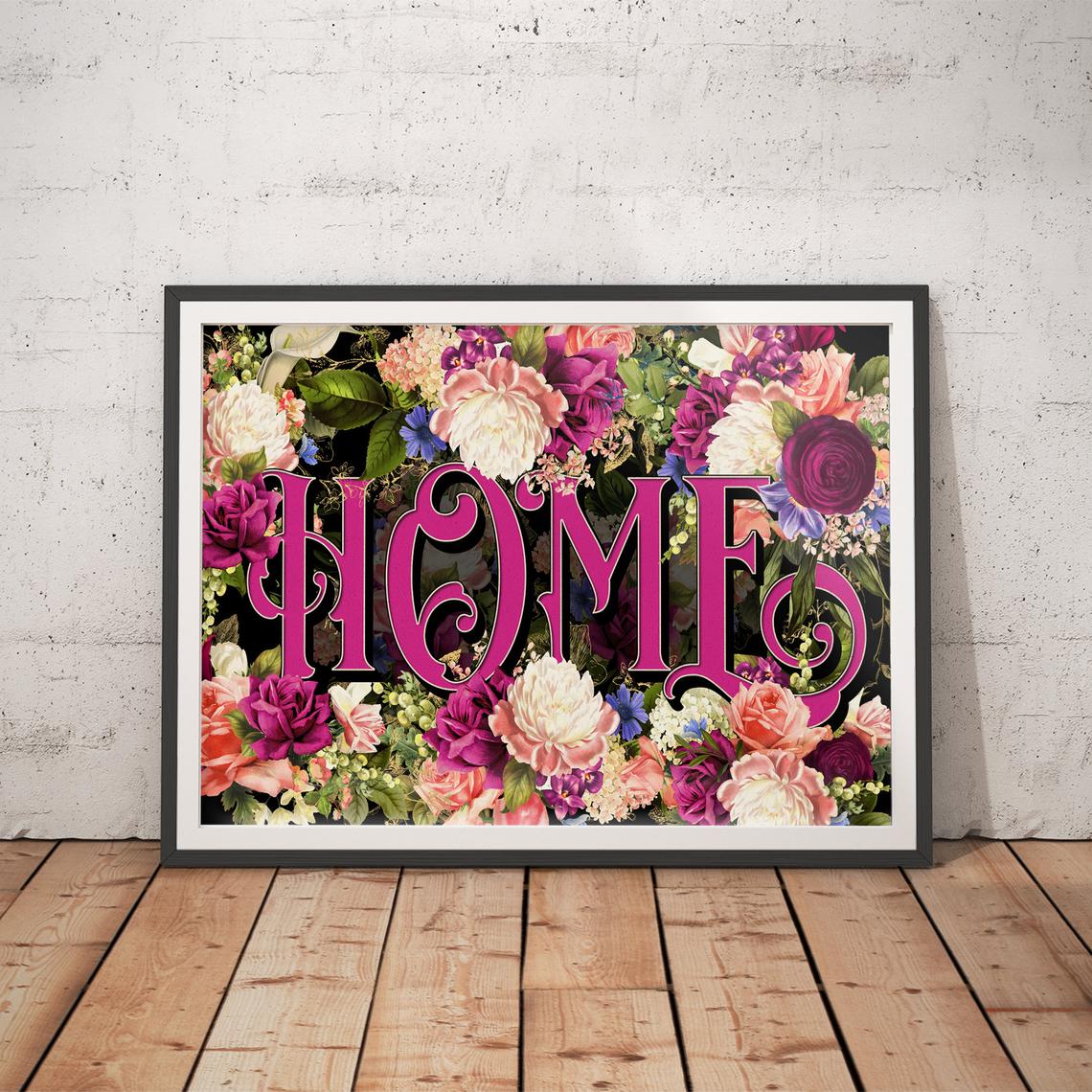 Home' Botanical Art Print