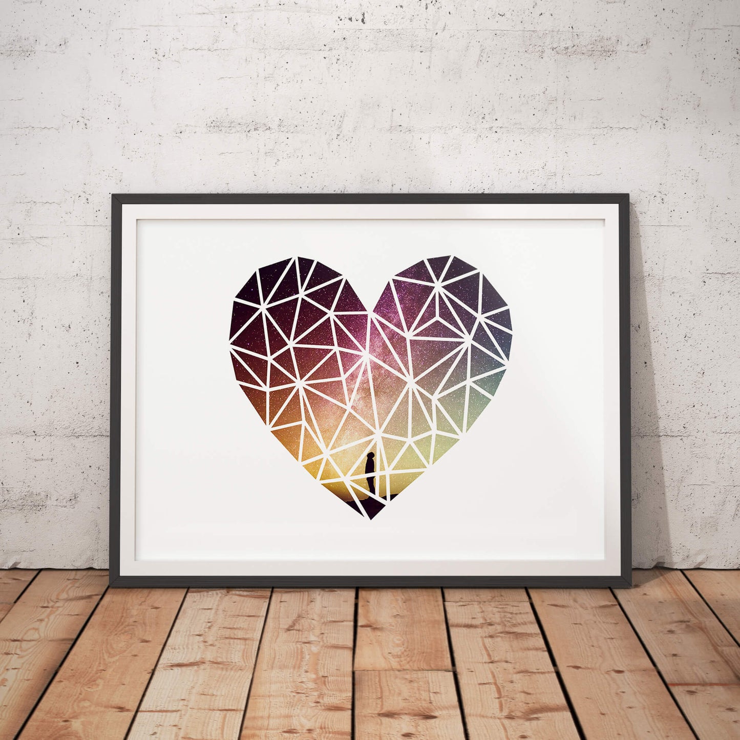 Nordic Night Geometry Art Print