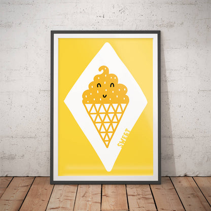 Playful Cone Scandi Nursery Art Print