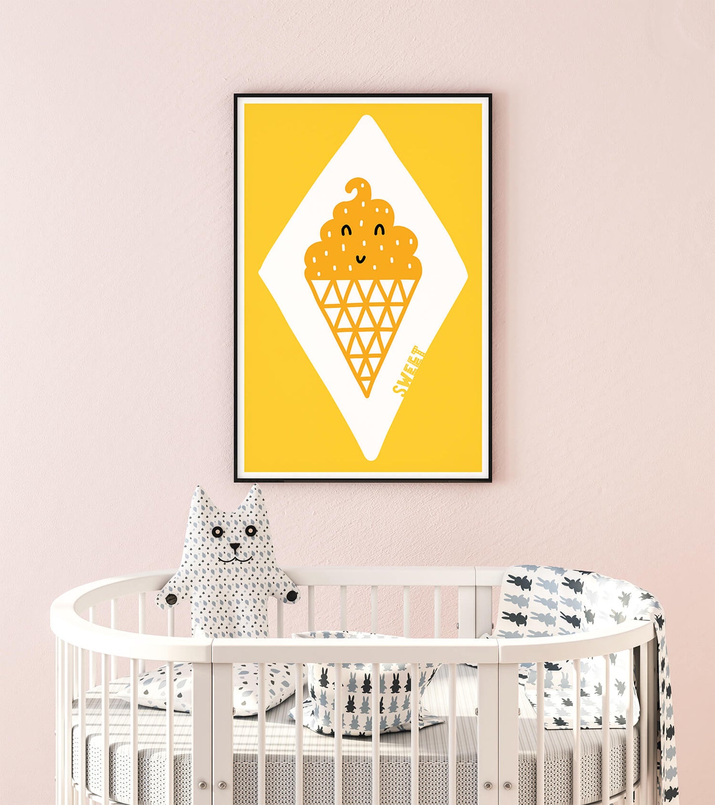 Playful Cone Scandi Nursery Art Print