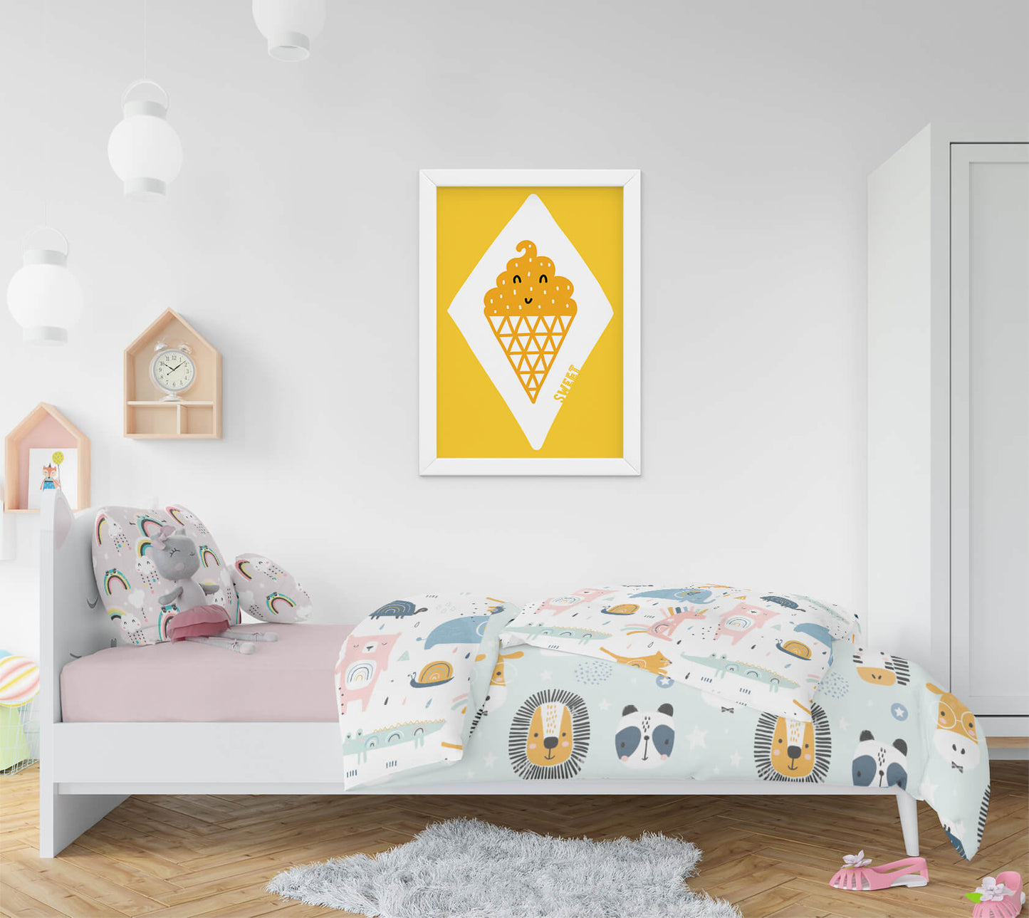 Playful Cone Scandi Nursery Art Print