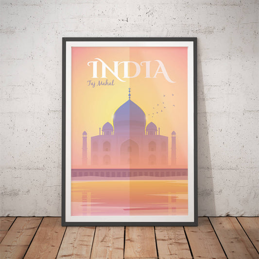 Taj Mahal Silhouette Art Print