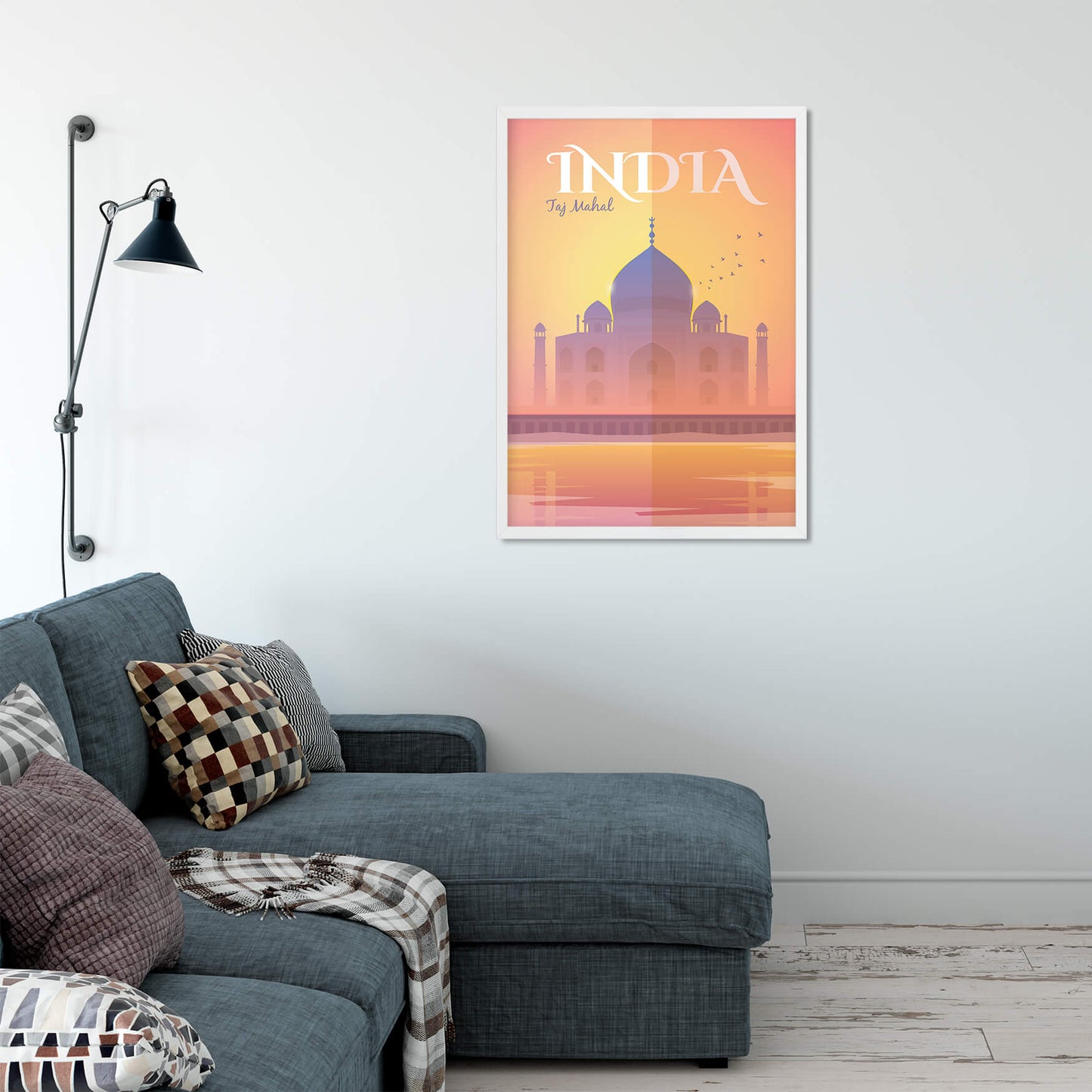 Taj Mahal Silhouette Art Print