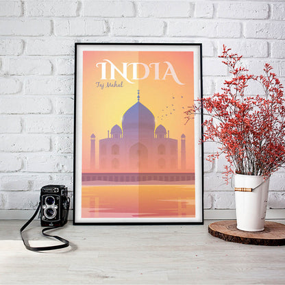 Taj Mahal Silhouette Art Print