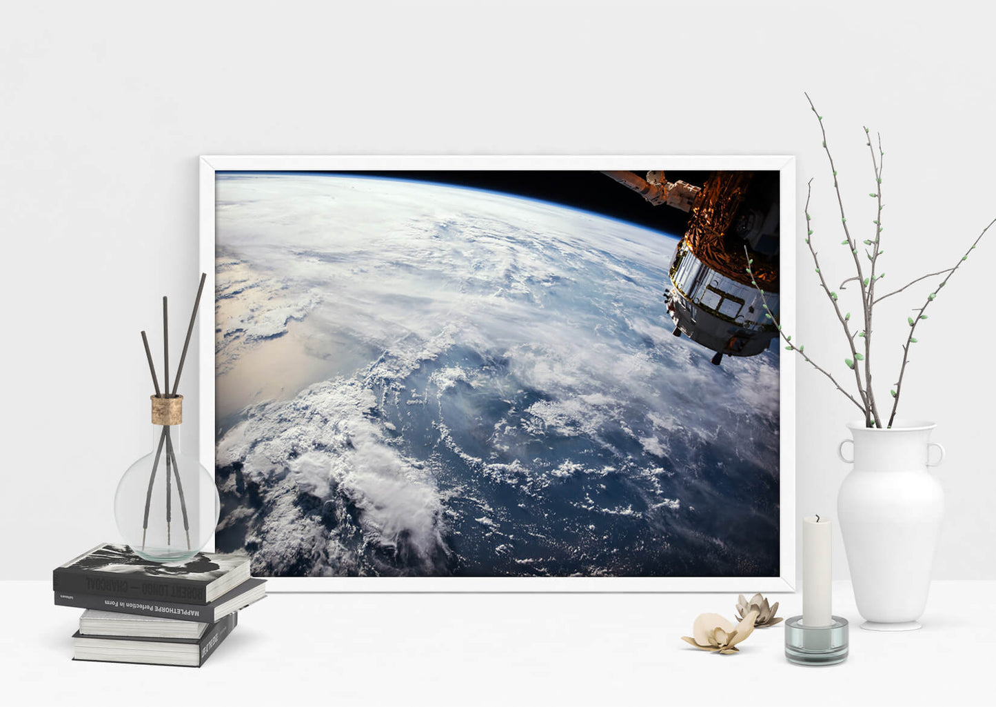 Orbital View Earth from ISS Art Print