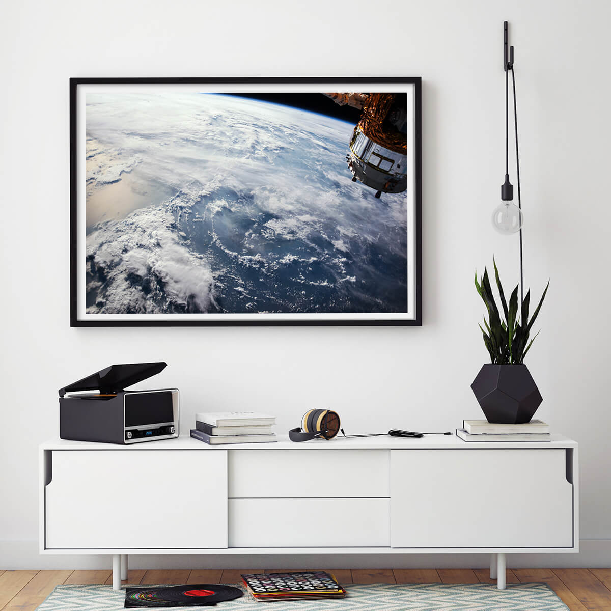 Orbital View Earth from ISS Art Print
