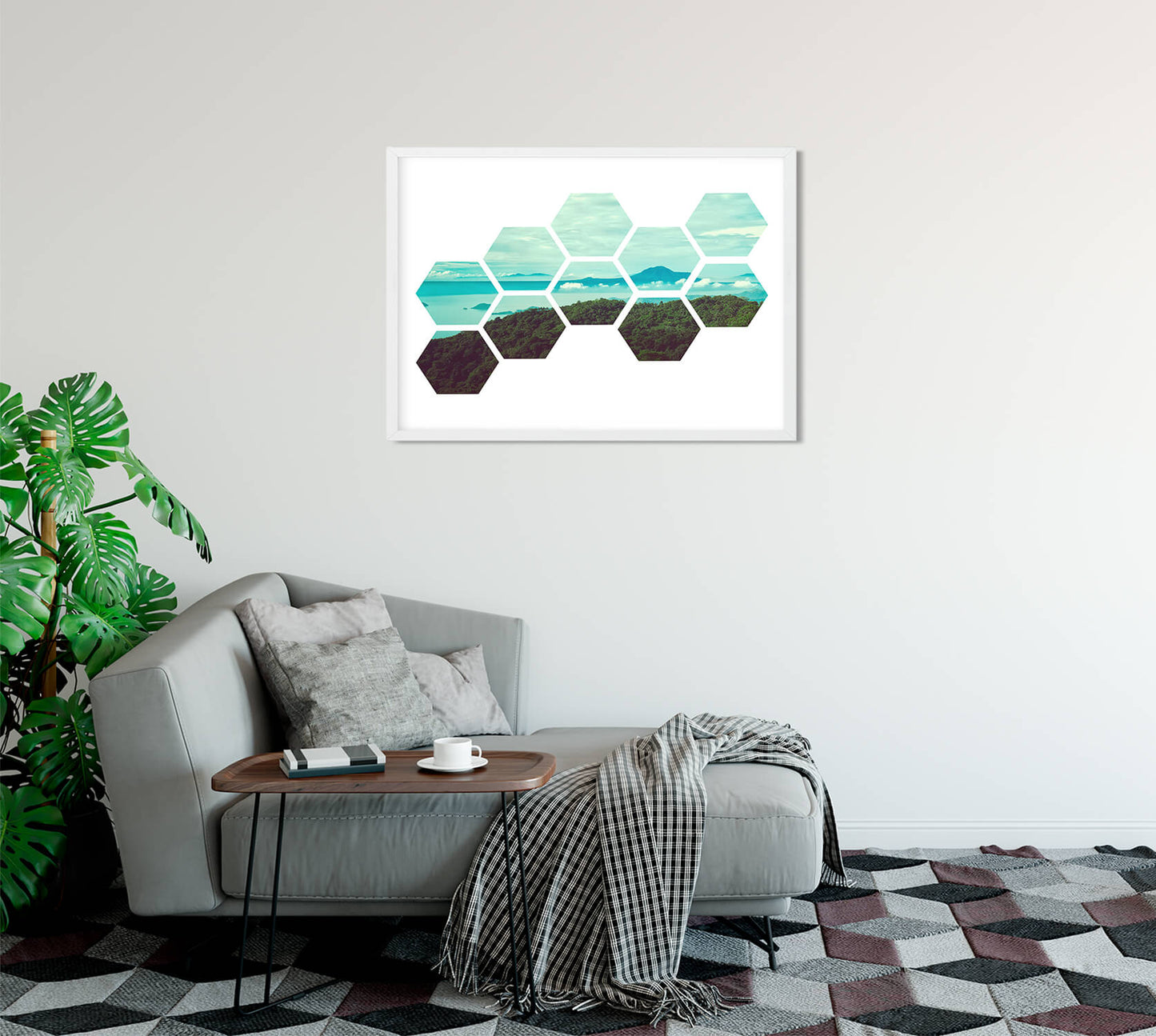 Hexagonal Haven Geometric Art Print