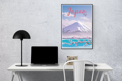 Mount Fuji Japan Travel Art Print