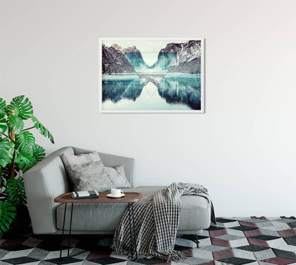 Nordic Reflections - Geometric Harmony Art Print