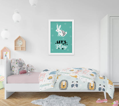Hygge Hare and Stars Art Print
