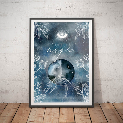 Celestial Serenade 'Life is Magic' Art Print