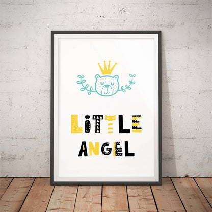 Scandi Little Bear Nursery Art Print