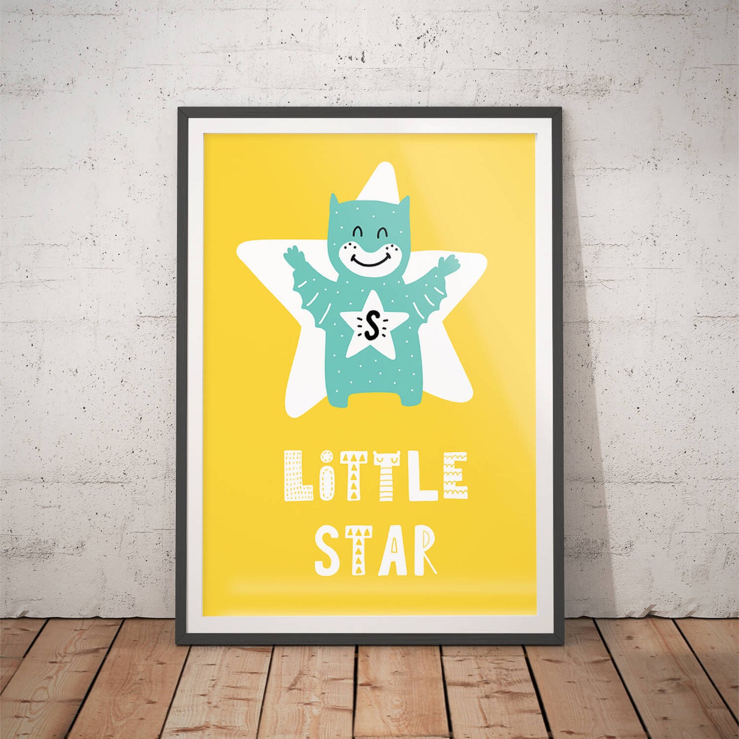 Scandi Smiling Creature - Nursery Art Print