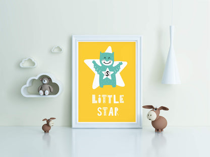 Scandi Smiling Creature - Nursery Art Print