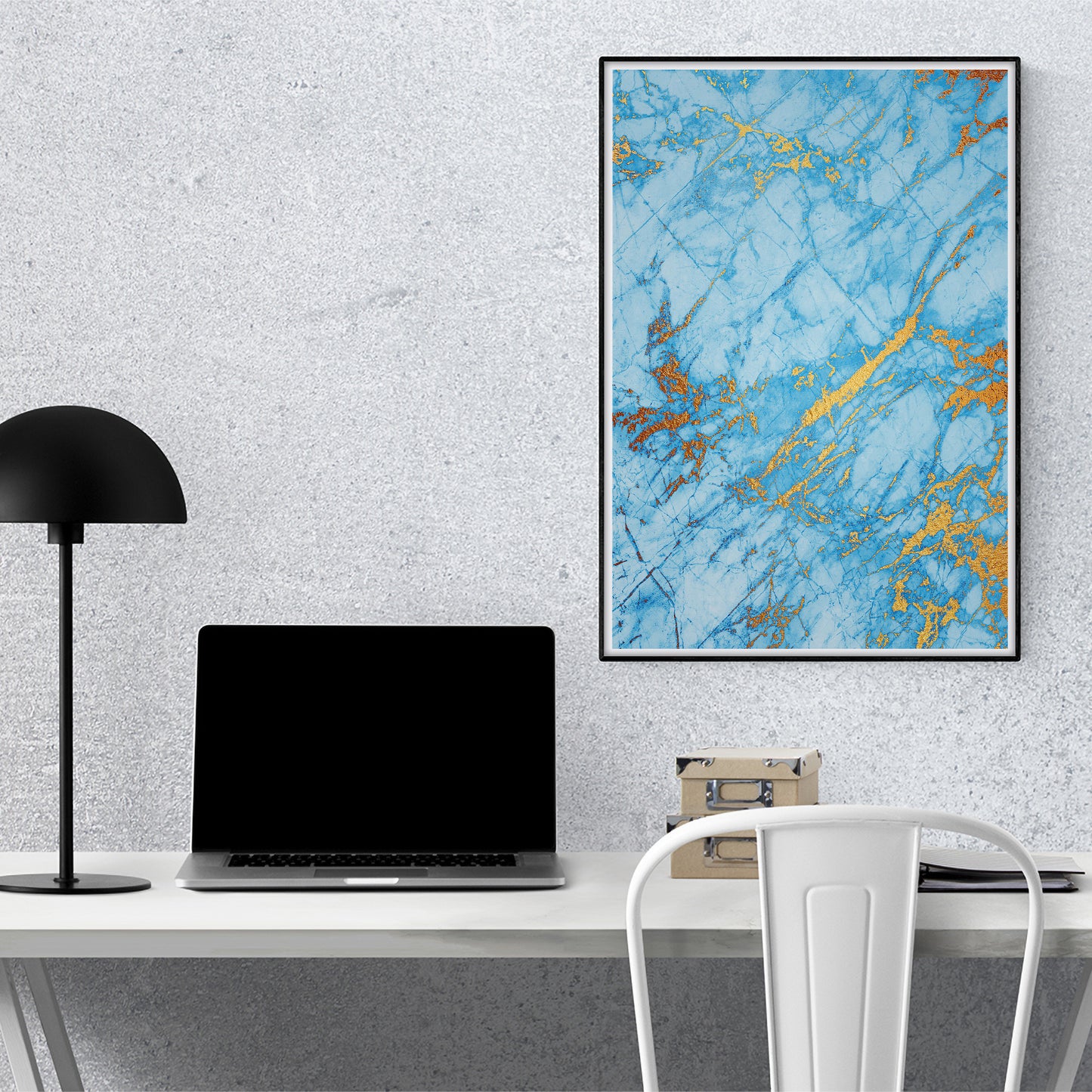 Islands in the Sea Gold Marble Art Print