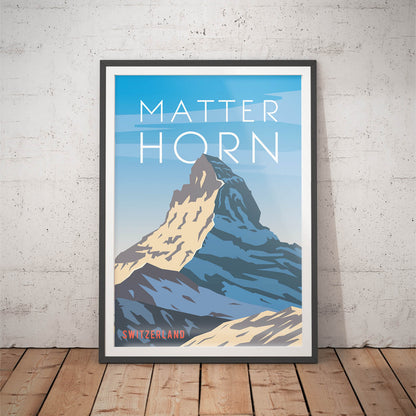 Minimalist Matterhorn Art Print