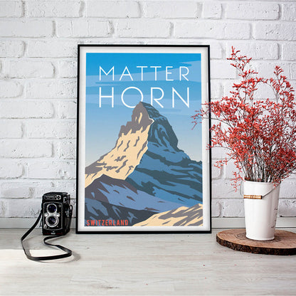 Minimalist Matterhorn Art Print