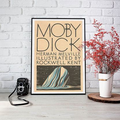 Moby Dick Vintage Illustration - Classic Novel Art Print