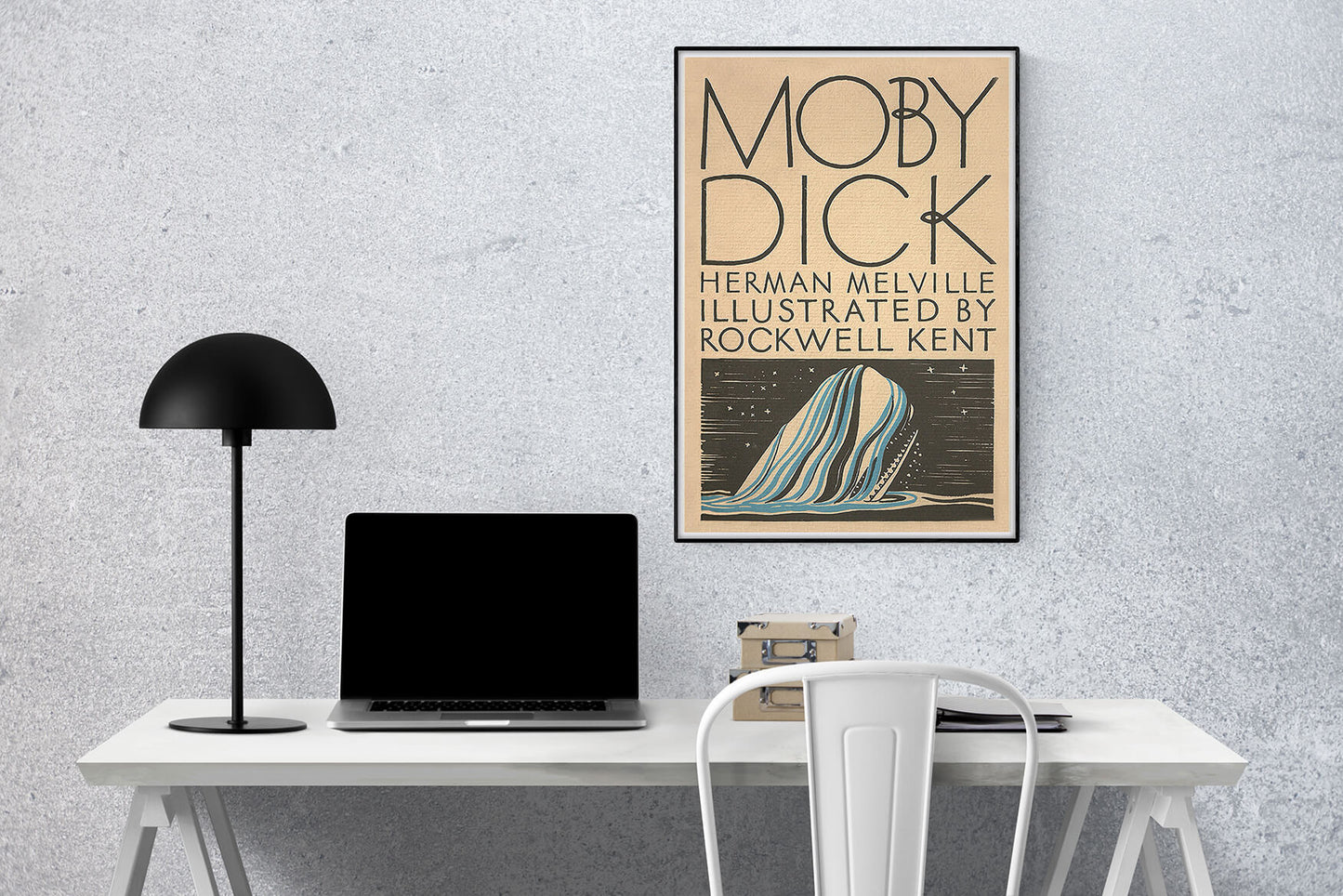 Moby Dick Vintage Illustration - Classic Novel Art Print