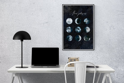 Lunar Cycle Celestial Art Print