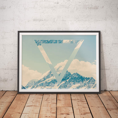 Minimalist Mountain Essence Art Print