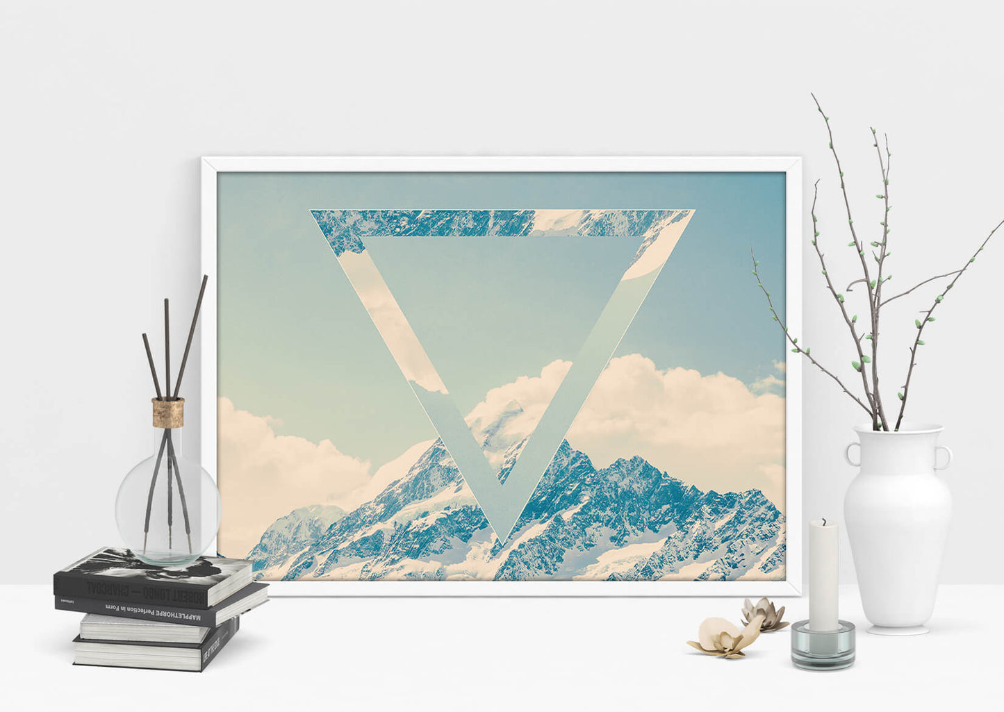 Minimalist Mountain Essence Art Print