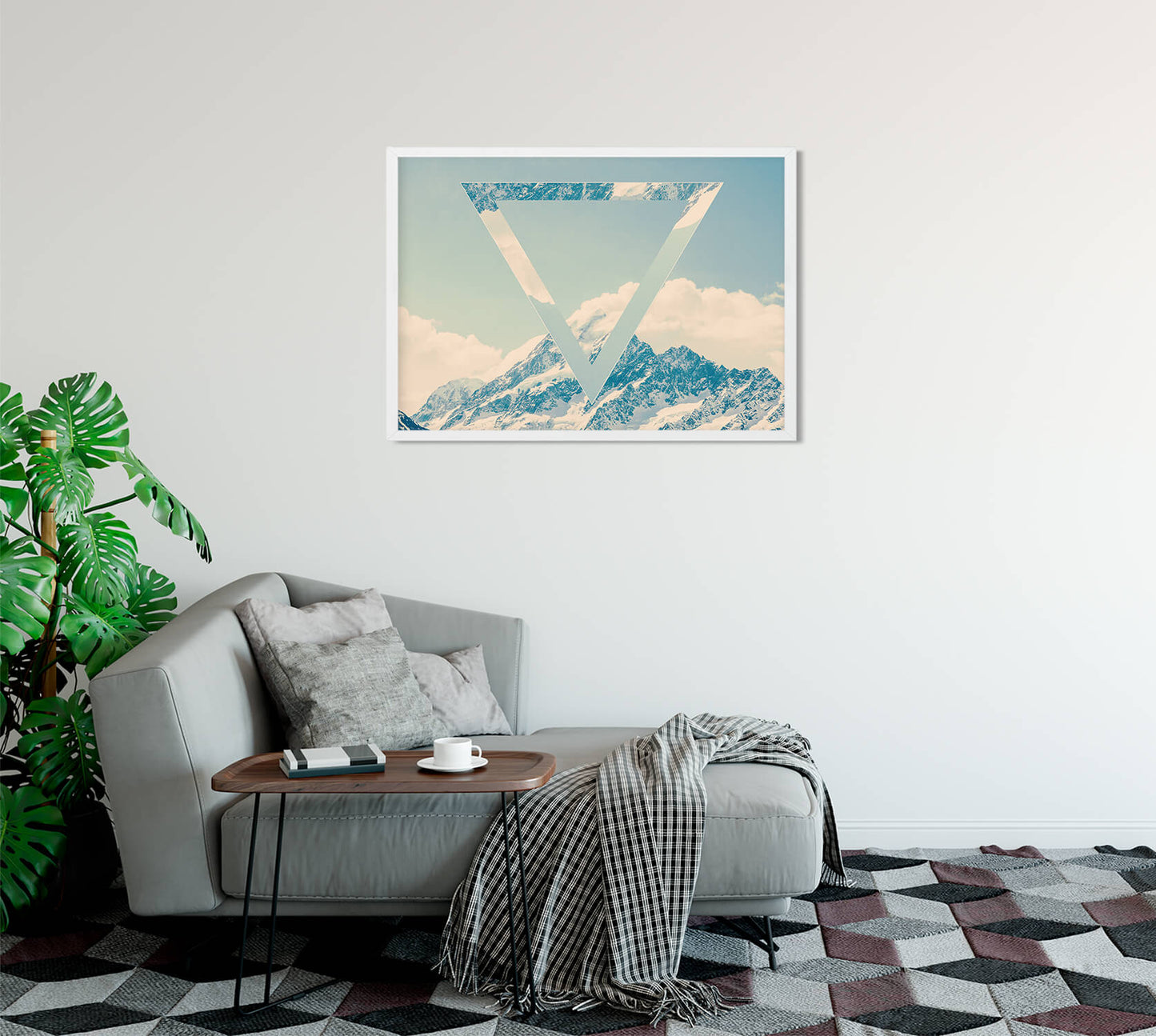 Minimalist Mountain Essence Art Print