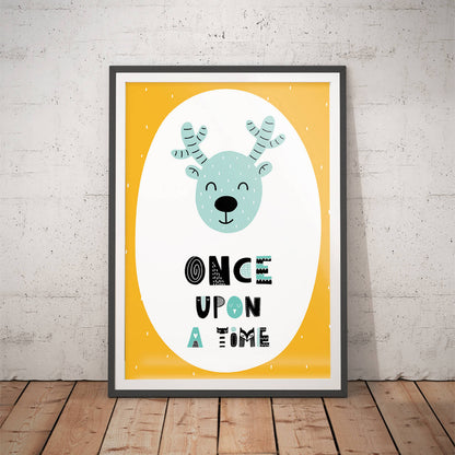 Scandi Deer Nursery Adventure Art Print