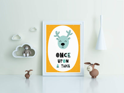 Scandi Deer Nursery Adventure Art Print