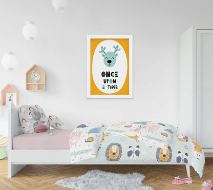 Scandi Deer Nursery Adventure Art Print