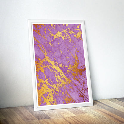 Veins of Midas' Gold Marble Art Print