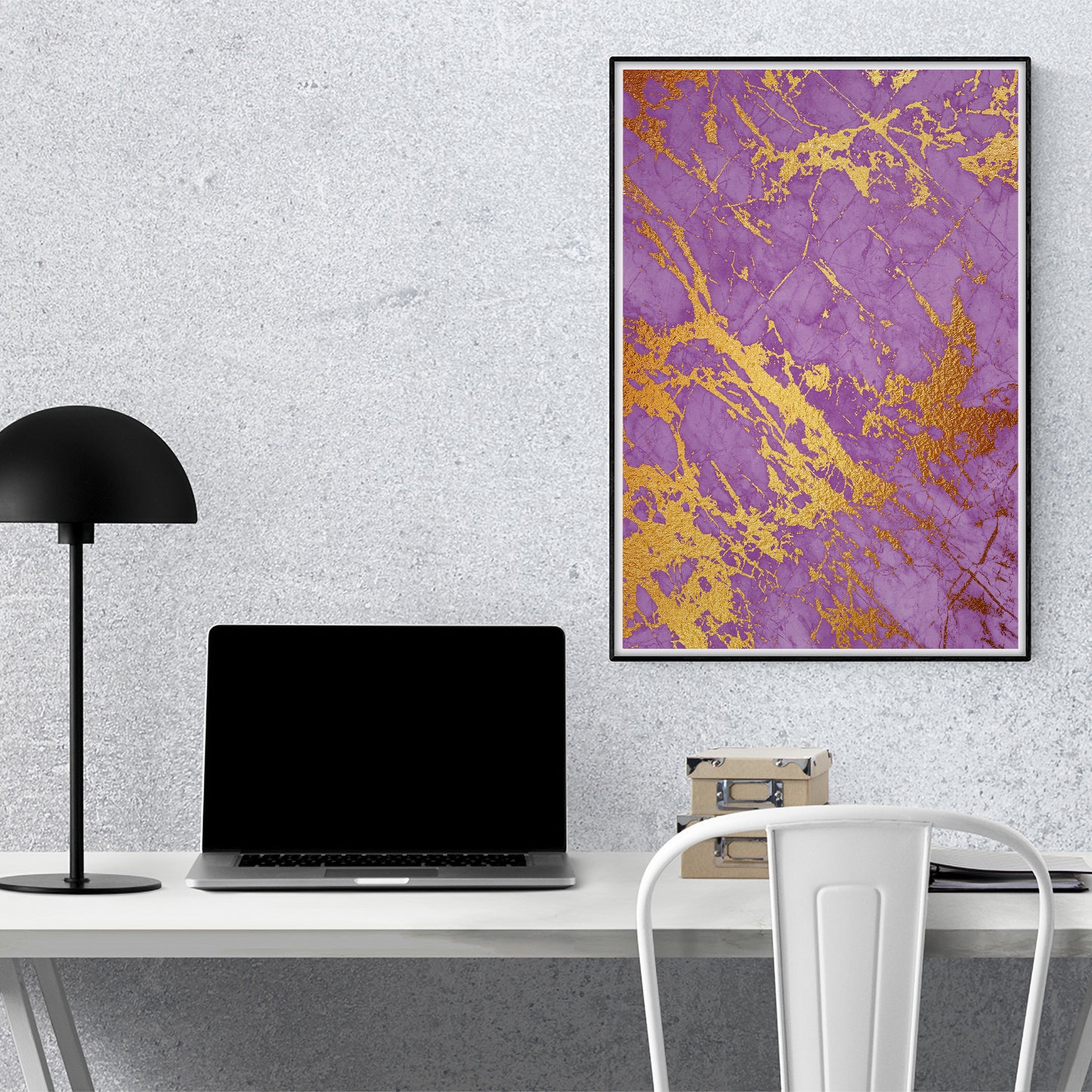 Veins of Midas' Gold Marble Art Print