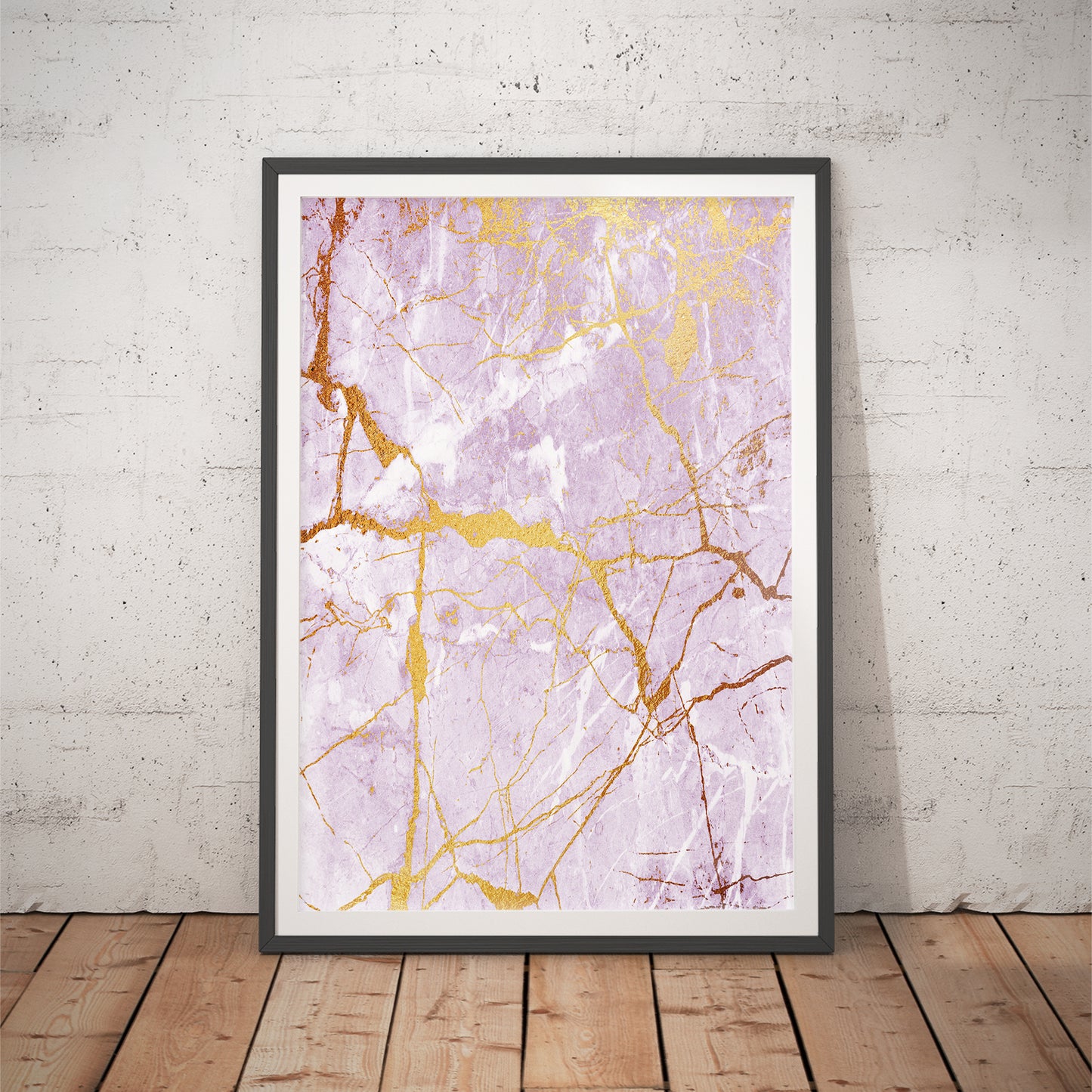 Lustrous Veins Gold Marble Art Print