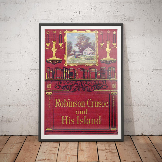 Classic Robinson Crusoe Book Cover Art Print