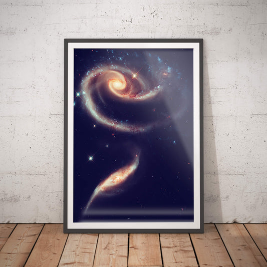 Rose Galaxy Swirl Art Print